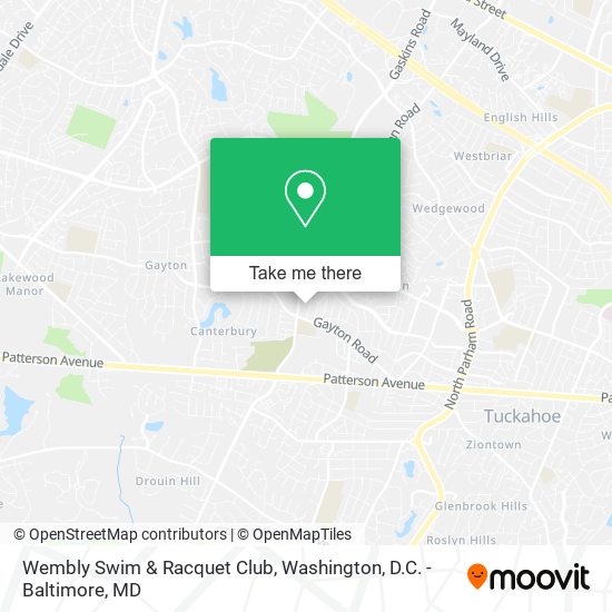 Wembly Swim & Racquet Club map