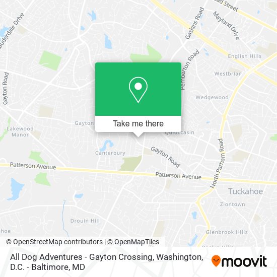 All Dog Adventures - Gayton Crossing map
