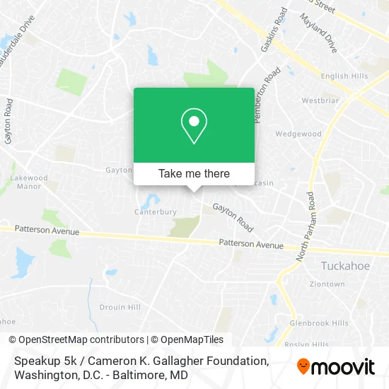 Speakup 5k / Cameron K. Gallagher Foundation map