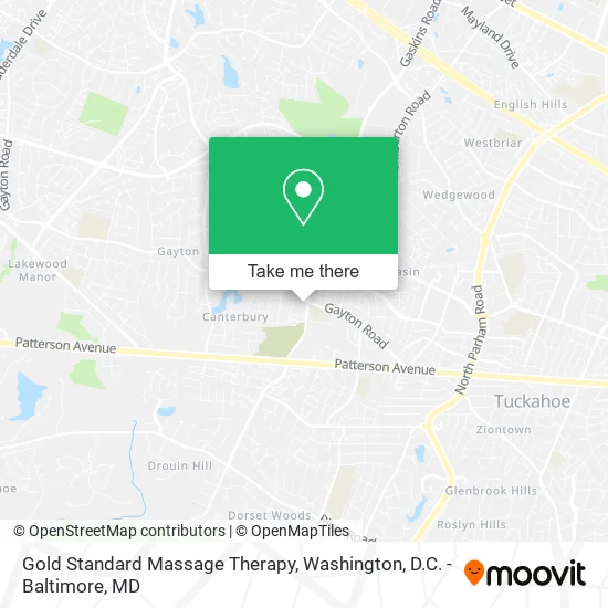 Gold Standard Massage Therapy map