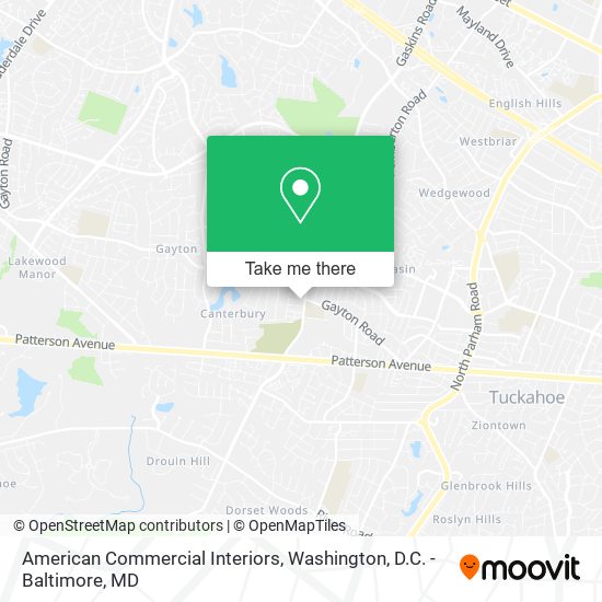 American Commercial Interiors map