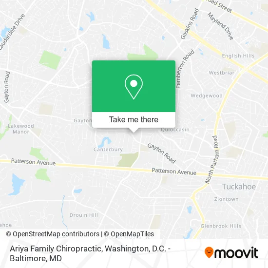 Ariya Family Chiropractic map