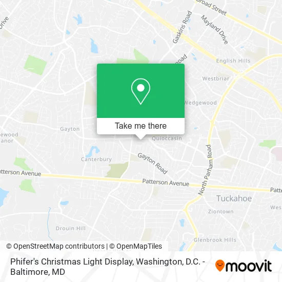 Phifer's Christmas Light Display map