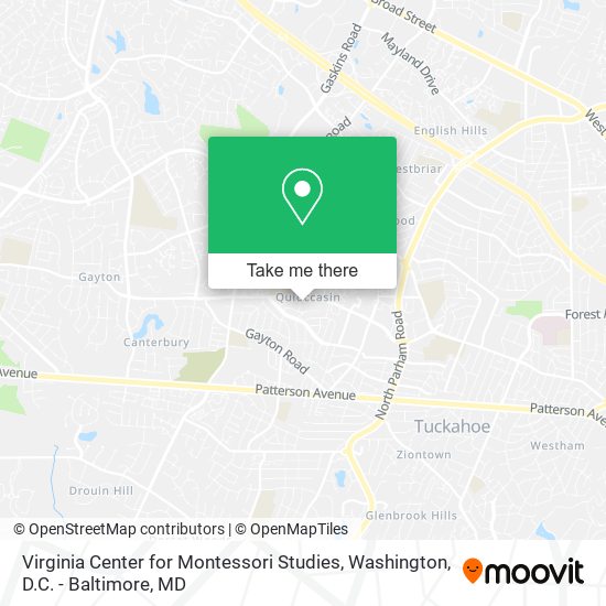 Virginia Center for Montessori Studies map