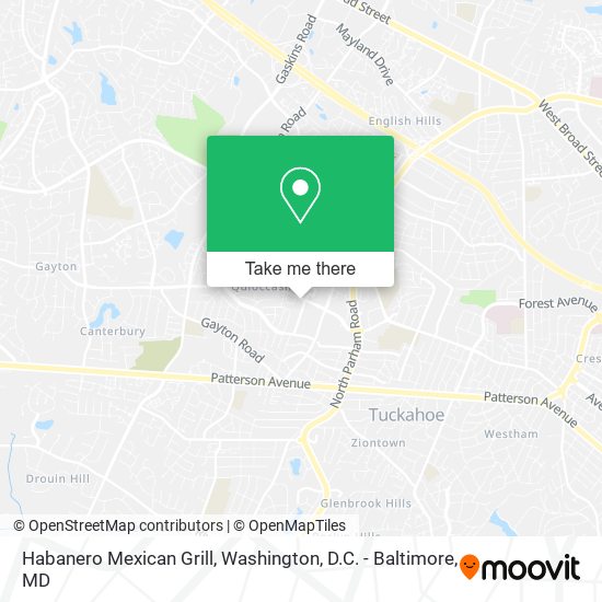 Mapa de Habanero Mexican Grill