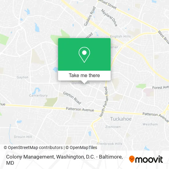 Colony Management map
