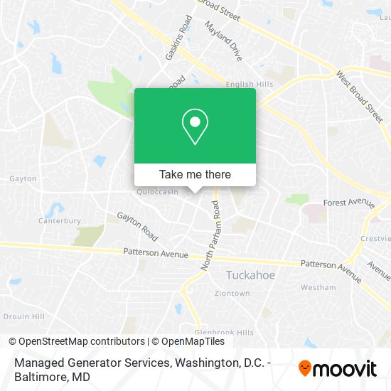 Mapa de Managed Generator Services