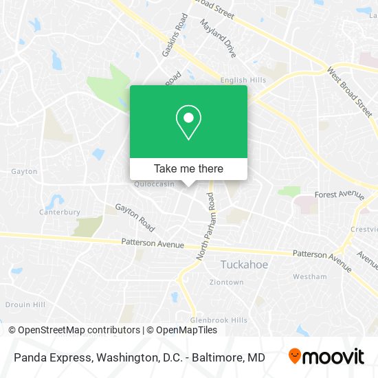 Mapa de Panda Express