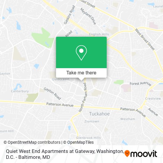 Quiet West End Apartments at Gateway map