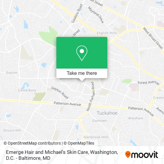 Emerge Hair and Michael's Skin Care map