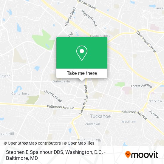 Stephen E Spainhour DDS map