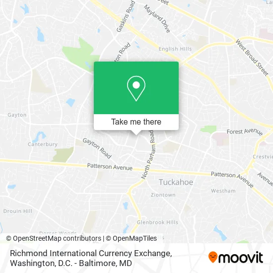 Richmond International Currency Exchange map