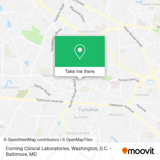 Corning Clinical Laboratories map