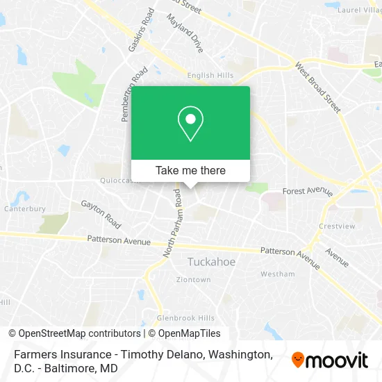 Farmers Insurance - Timothy Delano map