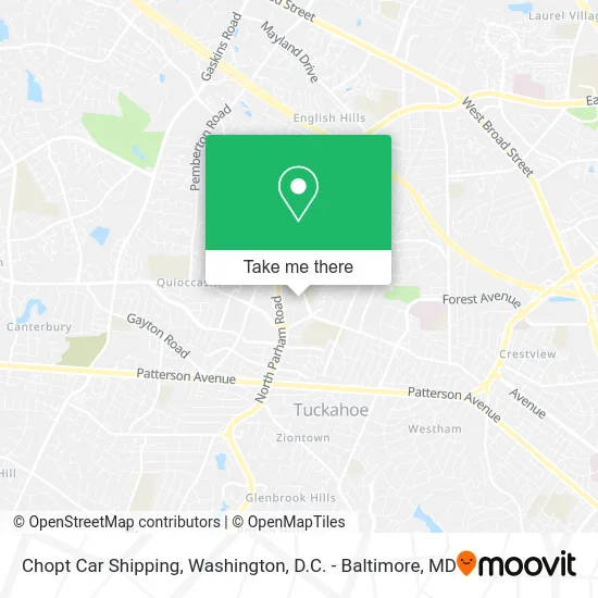 Chopt Car Shipping map