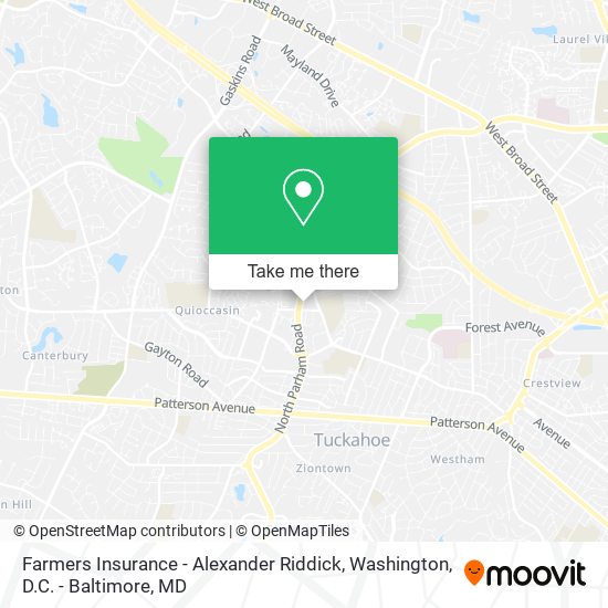 Mapa de Farmers Insurance - Alexander Riddick