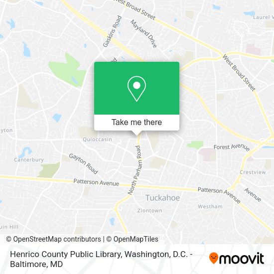Mapa de Henrico County Public Library