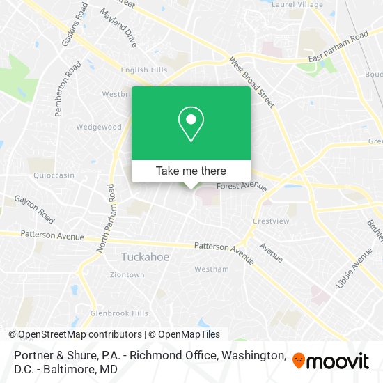 Portner & Shure, P.A. - Richmond Office map