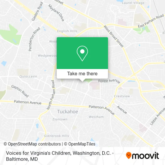 Voices for Virginia's Children map