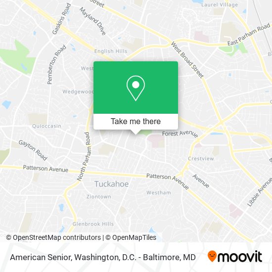 American Senior map
