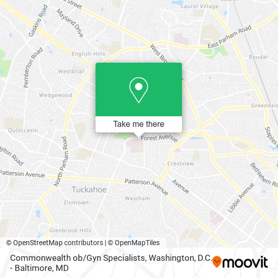 Mapa de Commonwealth ob / Gyn Specialists