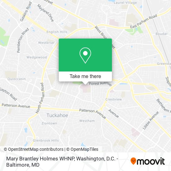 Mapa de Mary Brantley Holmes WHNP