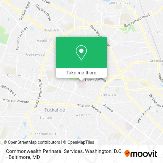 Commonwealth Perinatal Services map
