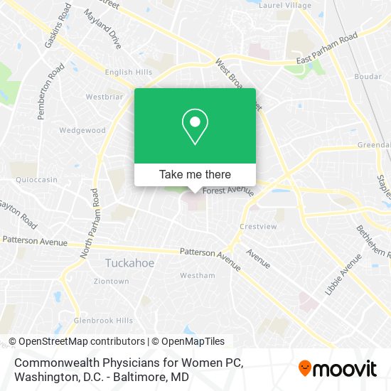 Mapa de Commonwealth Physicians for Women PC
