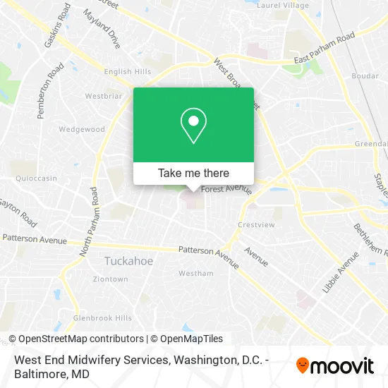 Mapa de West End Midwifery Services