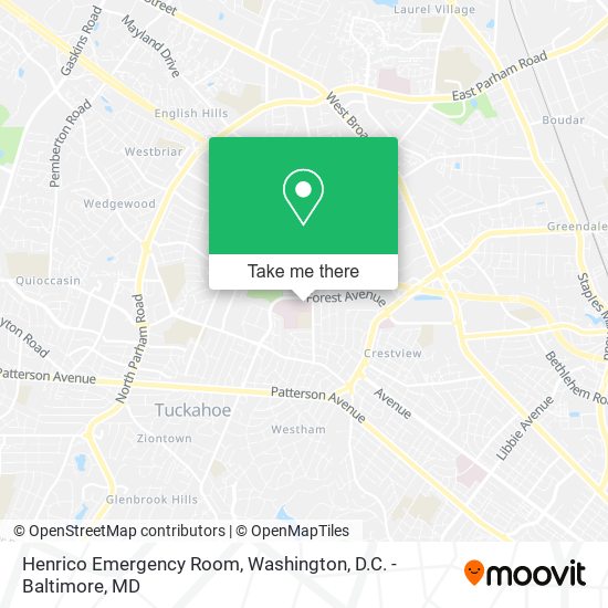 Henrico Emergency Room map