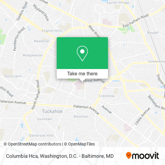 Mapa de Columbia Hca