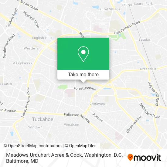 Meadows Urquhart Acree & Cook map