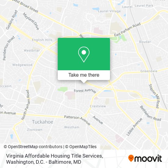 Mapa de Virginia Affordable Housing Title Services