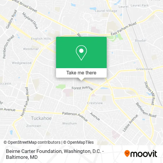 Beirne Carter Foundation map