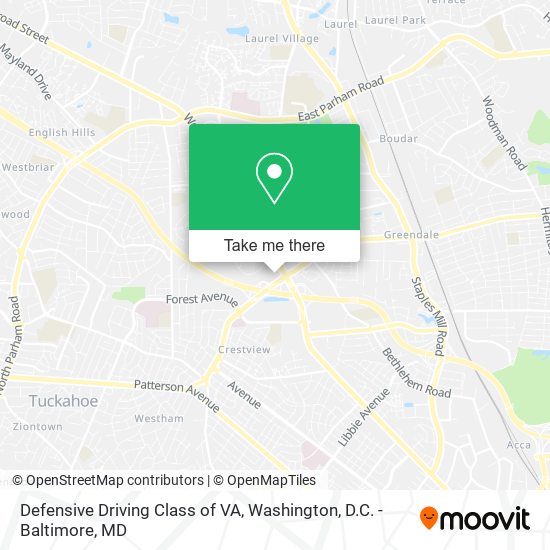 Mapa de Defensive Driving Class of VA