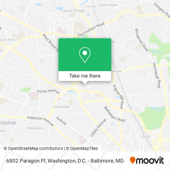 Mapa de 6802 Paragon Pl