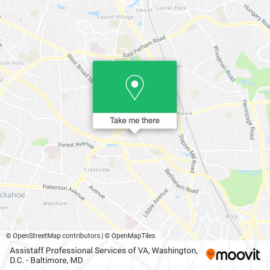 Mapa de Assistaff Professional Services of VA