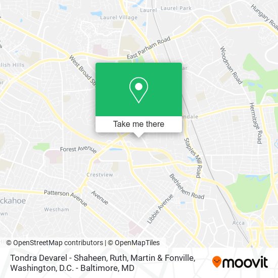 Mapa de Tondra Devarel - Shaheen, Ruth, Martin & Fonville