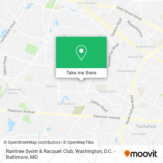 Raintree Swim & Racquet Club map
