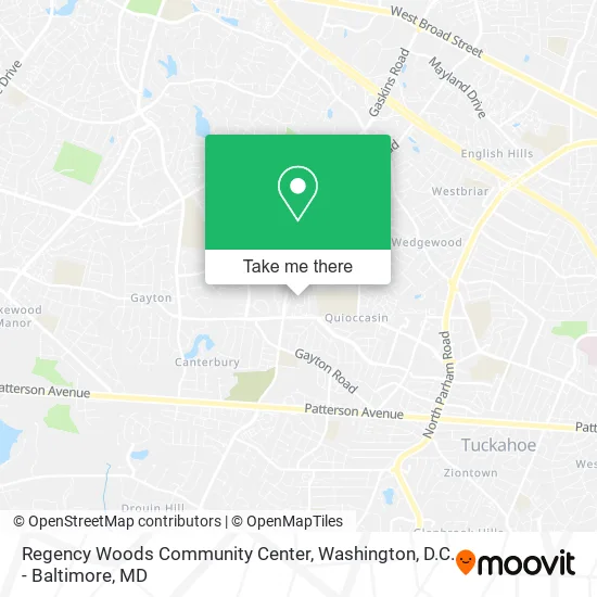 Regency Woods Community Center map