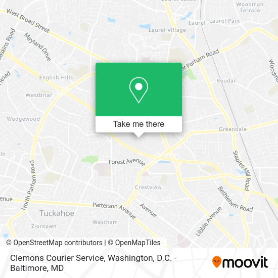Clemons Courier Service map