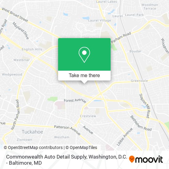 Commonwealth Auto Detail Supply map