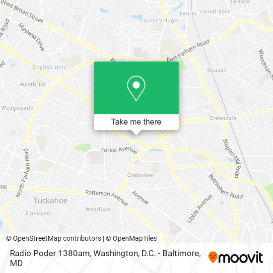 Radio Poder 1380am map