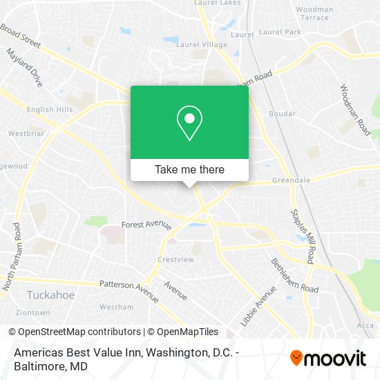 Americas Best Value Inn map