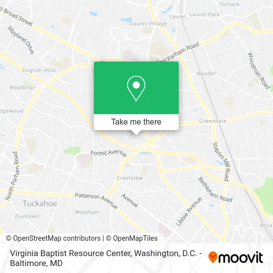 Virginia Baptist Resource Center map