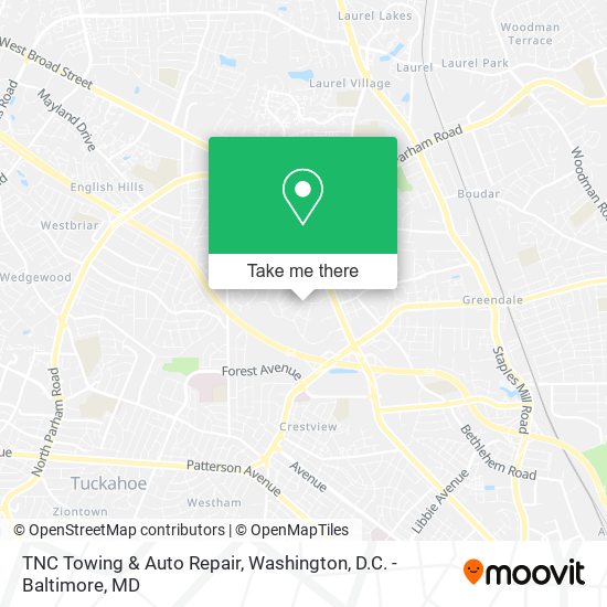 Mapa de TNC Towing & Auto Repair