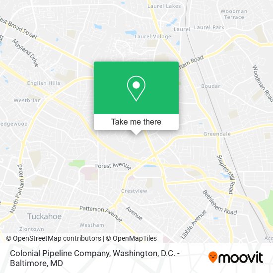 Colonial Pipeline Company map