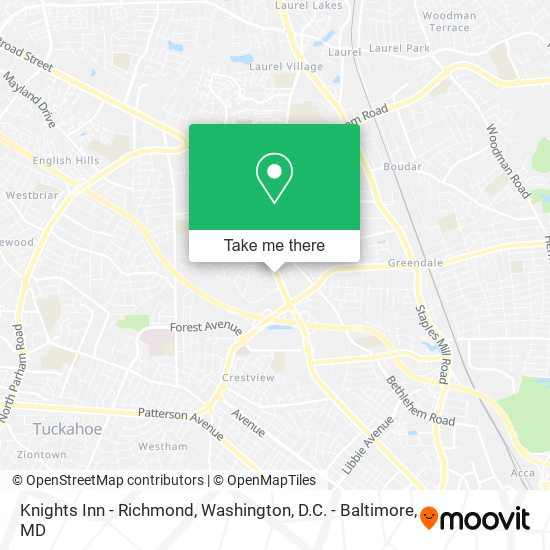 Mapa de Knights Inn - Richmond