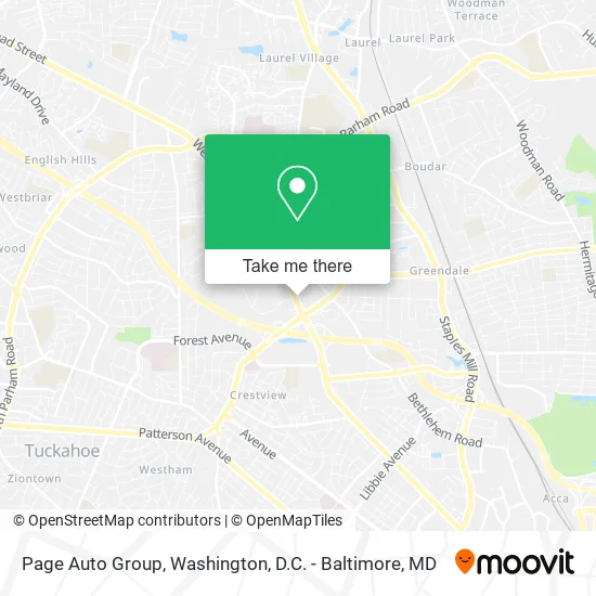 Page Auto Group map