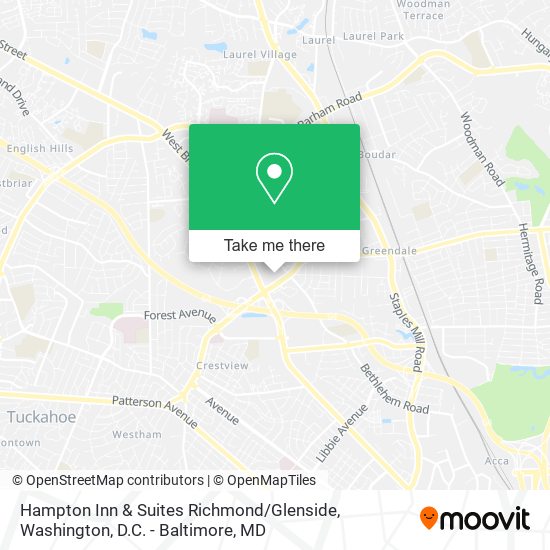 Hampton Inn & Suites Richmond / Glenside map